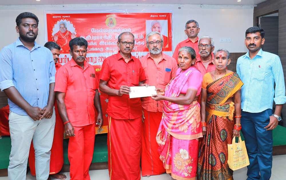 மேல்மருவத்தூர் ஆதிபராசக்தி சித்தர் பீடம் சார்பில் ரூ.20 லட்சம் மதிப்பில் பேரிடர் நிவாரணம் வழங்கப்பட்டது