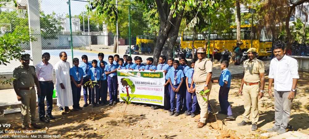 வனத்துறை சார்பாக தூத்துக்குடி செயின்ட் தாமஸ் மெட்ரிகுலேஷன் மேல்நிலைப் பள்ளியில் உலக வன நாள் அனுசரிப்பு வனத்துறை சார்பாக தூத்துக்குடி செயின்ட் தாமஸ் மெட்ரிகுலேஷன் மேல்நிலைப் பள்ளியில் உலக வன நாள் அனுசரிப்பு
