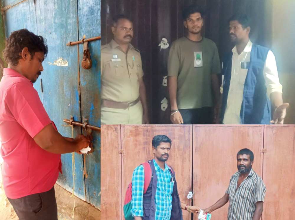 திருச்செந்தூர் மற்றும் கோவில்பட்டி பகுதிகளில் தடைசெய்யப்பட்ட புகையிலை கலந்த உணவுப் பொருட்களை விற்பனை செய்த 12 கடைகளுக்கு சீல்- உணவு பாதுகாப்பு துறை நடவடிக்கை திருச்செந்தூர் மற்றும் கோவில்பட்டி பகுதிகளில் தடைசெய்யப்பட்ட புகையிலை கலந்த உணவுப் பொருட்களை விற்பனை செய்த 12 கடைகளுக்கு சீல்- உணவு பாதுகாப்பு துறை நடவடிக்கை
